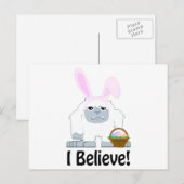 私信じ!イースター・イェティ シーズンポストカード (正面/裏面)