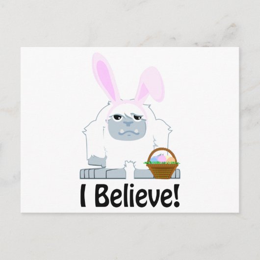 私信じ!イースター・イェティ シーズンポストカード (正面)