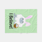 私信じ!イースター・イェティ フリースブランケット (正面(横))