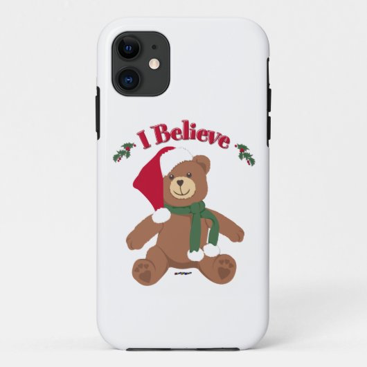 私信じ!クリスマステディベア Case-Mate iPhoneケース (裏面)