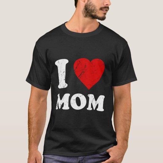私動揺しては母が大好き Tシャツ (正面)