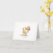 「私及び私の球」のCockapooの挨拶状 カード (黄色い花)