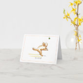 「私及び私の球」のCockapooの挨拶状 カード (黄色い花)