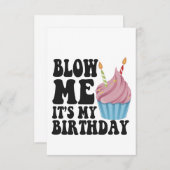 私吹は誕生日の記念おもしろい贈り物 サンキューカード (正面/裏面)