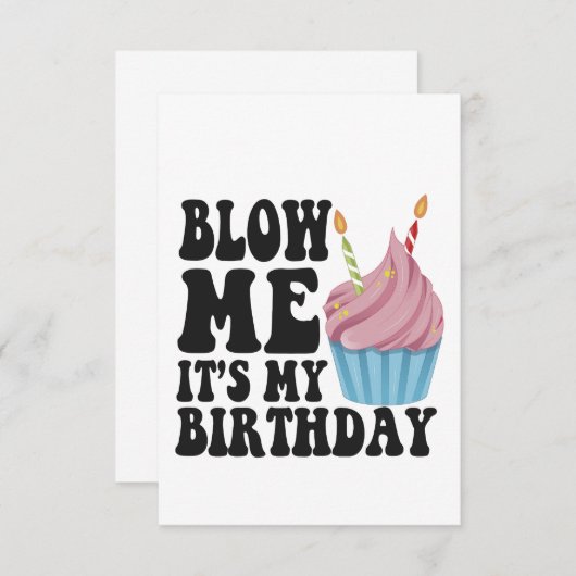 私吹は誕生日の記念おもしろい贈り物 サンキューカード (正面/裏面)