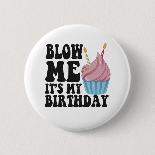 私吹は誕生日の記念おもしろい贈り物 缶バッジ (正面)