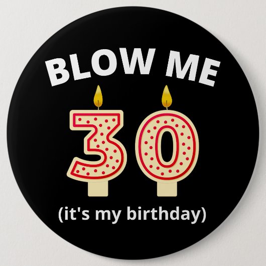 私吹30歳の誕生日 缶バッジ (正面)