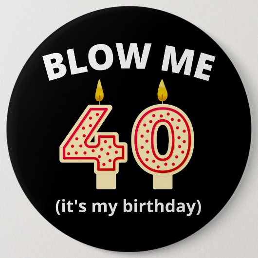私吹40歳の誕生日 缶バッジ (正面)