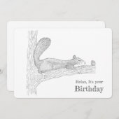 「私大切」のパーソナライズされたハッピーバースデー サンキューカード (正面/裏面)