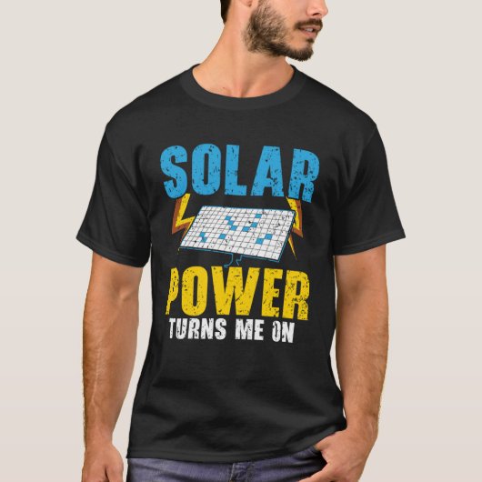 私太陽のは再生可能エネルギーの皿に電力が入太陽のる Tシャツ (正面)