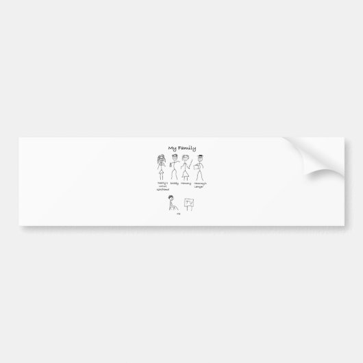 私家族4 バンパーステッカー (正面)