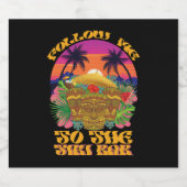 私後を追はティキバーハワイアンルアウ（ハワイ式宴会）パーティー スパークリングワインラベル (シングルラベル)