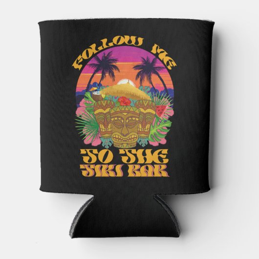 私後を追はティキバーハワイアンルアウ（ハワイ式宴会）パーティー 缶クーラー (正面)