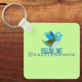 私後を追@あなたのTwitterアドレス キーホルダー (正面)