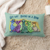 私得のアヒルが一列に!~枕腰枕 ランバークッション (ブランケット)