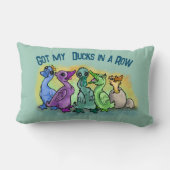 私得のアヒルが一列に!~枕腰枕 ランバークッション (裏面)