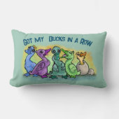 私得のアヒルが一列に!~枕腰枕 ランバークッション (正面)