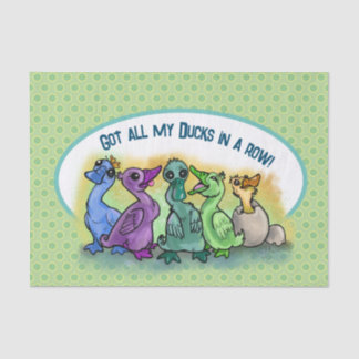 私得のアヒルが一列に！ 薄葉紙