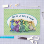 私得のアヒルが一列に！ 薄葉紙 (クラフト)