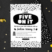 私得は5つ、90年代のヒップホップ誕生日旧学校 インビテーションポストカード