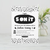 私得は5つ、90年代ヒップホップ誕生日旧学校ラップの 招待状 (スタンド正面)