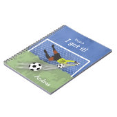私得よ！サッカーパーソナライズされたゴールキーパー英語 ノートブック (左側)