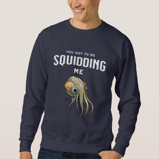 私得をsquidingするおもしろいSquid Pun スウェットシャツ (正面)