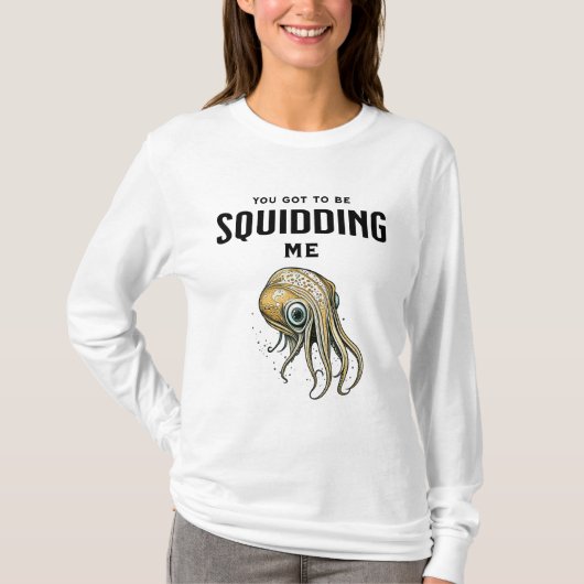 私得をsquidingするおもしろいSquid Pun Tシャツ (正面)