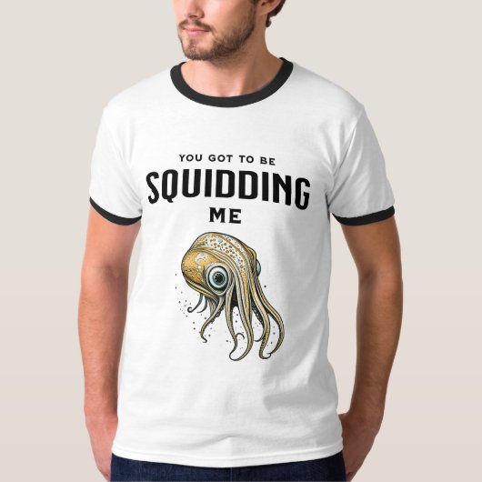 私得をsquidingするおもしろいSquid Pun Tシャツ (正面)