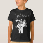 私得新婦おもしろい男新郎新婦パーティー寿 Tシャツ (正面)