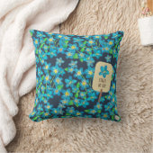 私忘れはドイツ語/英語のブルーワイルドフラワーではない クッション (ブランケット)