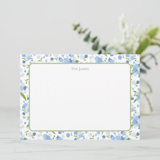 私忘れはフローラパーソナライズされた固定カード サンキューカード (スタンド正面)