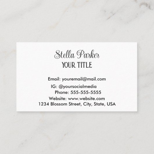 私忘れはブルーフローラ名刺ではない 名刺 (裏面)