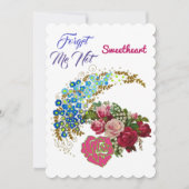 私忘れは恋人ではないロマンチックなバラヴィンテージ シーズンカード (正面)