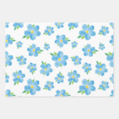 私忘れは水彩花模様 ラッピングペーパーシート (正面3)