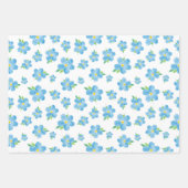 私忘れは水彩花模様 ラッピングペーパーシート (正面2)