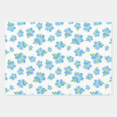 私忘れは水彩花模様 ラッピングペーパーシート (正面)