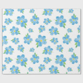 私忘れは水彩花模様 ラッピングペーパー (フラット)