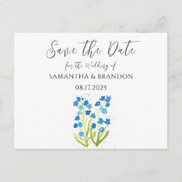 私忘れは花ではない水の色ブルーフローラ素朴 ポストカード