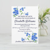 私忘れは記念の葬儀手配カードではない 案内状 (スタンド正面)