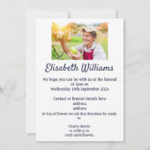 私忘れは記念の葬儀手配カードではない 案内状 (裏面)