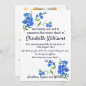 私忘れは記念の葬儀手配カードではない 案内状 (正面/裏面)