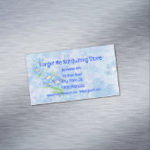 私忘れは青いかわいらし庭花 マグネット名刺 (インサイチュ)