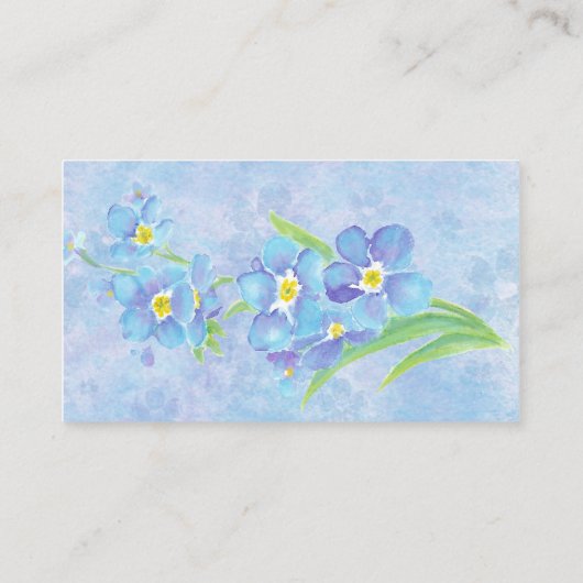 私忘れは青いかわいらし庭花 名刺 (裏面)