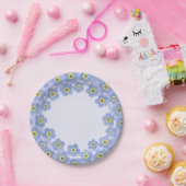 私忘れは青い花のパーティープレート ペーパープレート (パーティー)