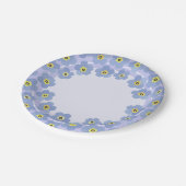 私忘れは青い花のパーティープレート ペーパープレート (アングル)