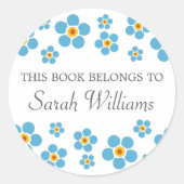 私忘れは、この本はステッカーに属しているフローラを知らない ラウンドシール (正面)