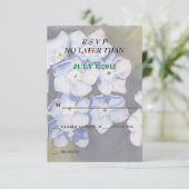 私忘れは、花のカスタマイズ可能なRSVPカード 出欠カード (スタンド正面)