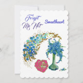 私忘れはSweetheartロマンチックなバラフローラ花瓶 シーズンカード (正面)