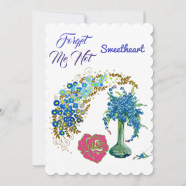 私忘れはSweetheartロマンチックなバラフローラ花瓶 シーズンカード